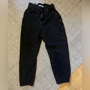 Zara High Waist Black Jeans